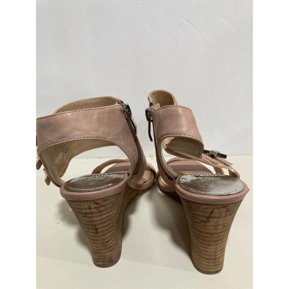 Vince Camuto Lyssia Wedge beige‎ leather sandals size 10M - Picture 3 of 8